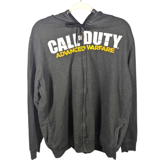 Y2K Call of Duty Advanced Warfare gamer zip up hoodie size Large - Picture 1 of 5